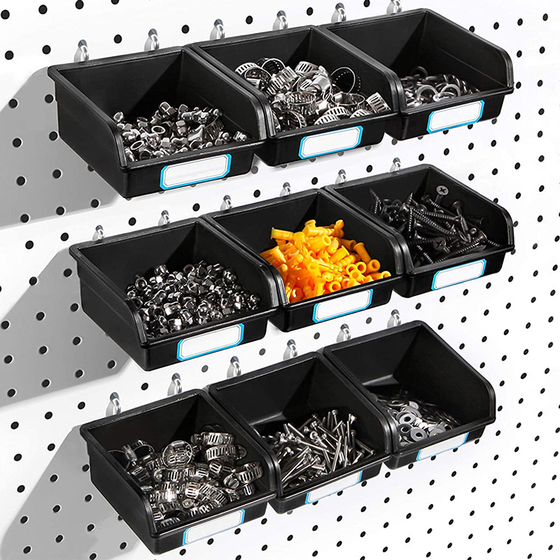 Workshop Tools Board - ชุดตะกร้าเก็บของแบบติดผนังพร้อมตะขอ 1 ชุด ใช้งานได้จริง สำหรับจัดระเบียบอุปกรณ์เครื่องมือในโรงงานหรือโรงรถ
