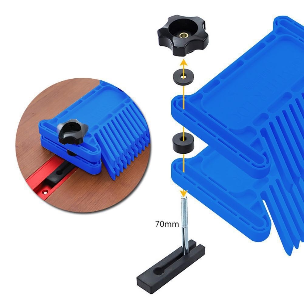 Workshop Tools Board - ชุดแผ่นกันชนพลาสติก ABS สีน้ำเงิน 28 ชิ้น สำหรับโต๊ะเราเตอร์งานไม้