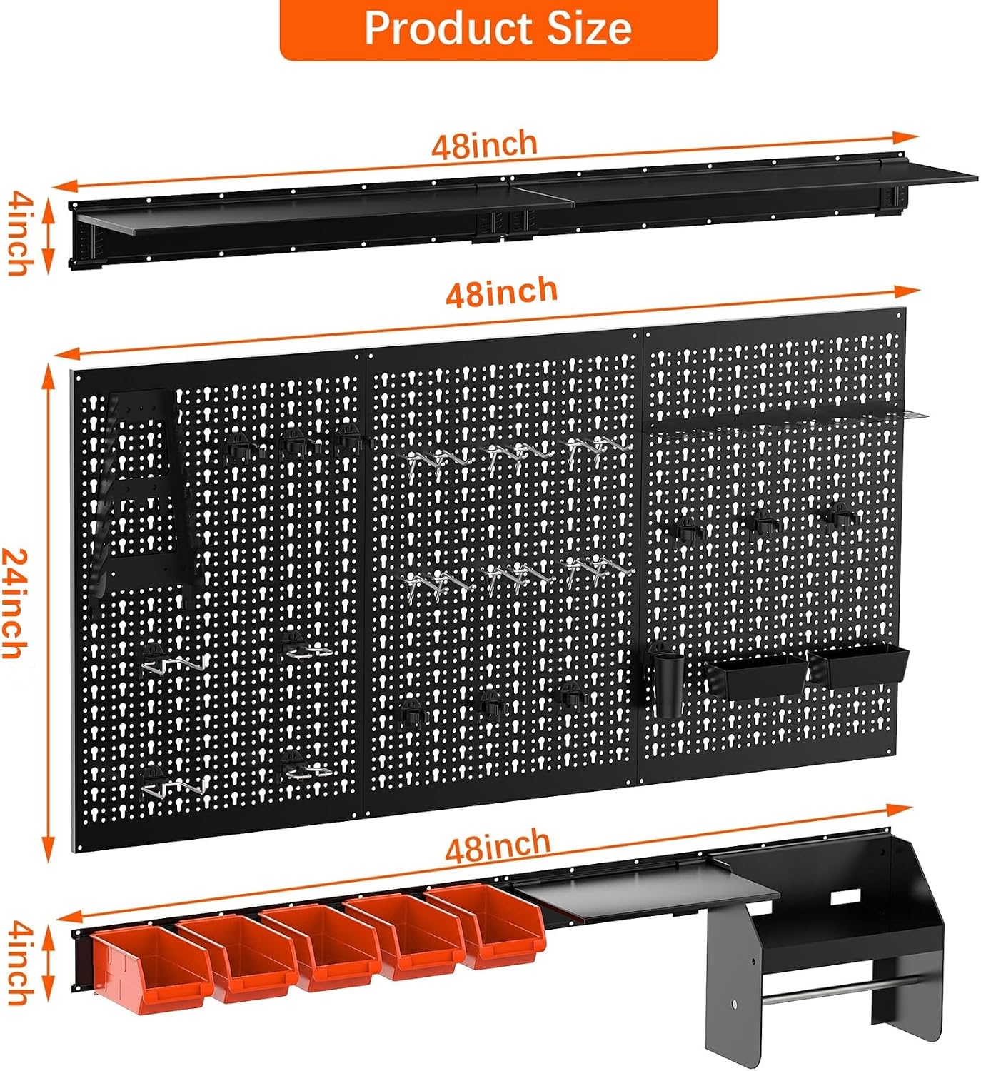 ชุดแผงจัดระเบียบติดผนังแบบแผ่น - Workshop Tools Board บทวิจารณ์และราคา