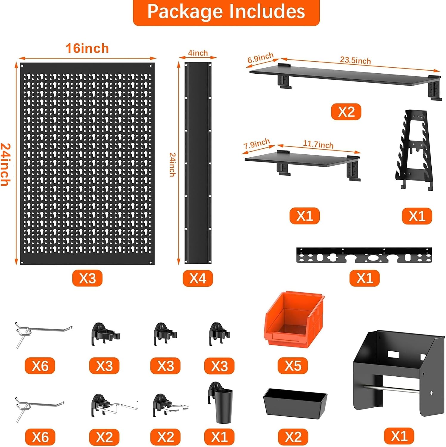 ชุดแผงจัดระเบียบติดผนังแบบแผ่น - Workshop Tools Board บทวิจารณ์และราคา