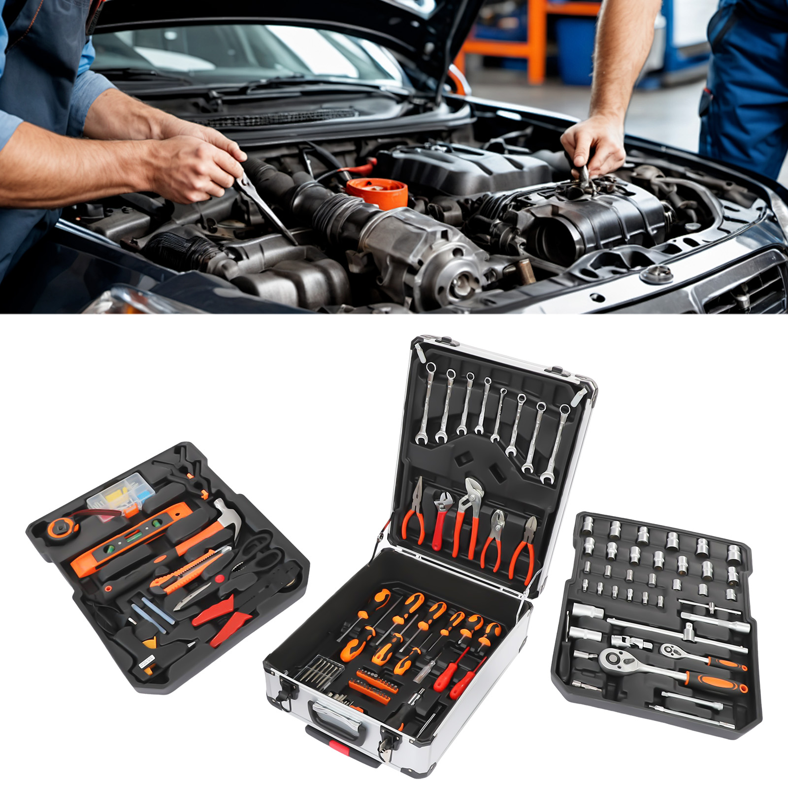 ชุดเครื่องมือซ่อมรถยนต์เหล็กคา - Hand Tools Maintenance Workshop บทวิจารณ์และราคา