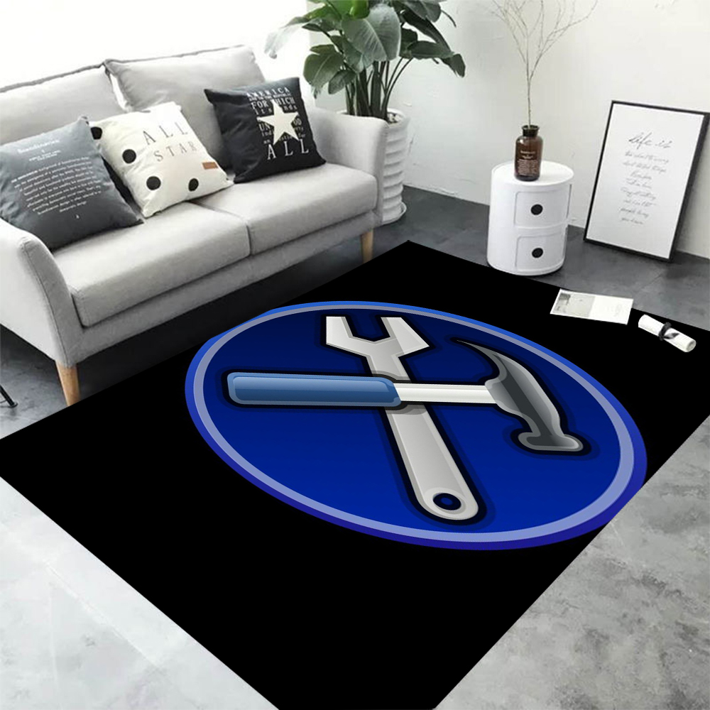 พรมปูพื้นลายเกียร์ประแจช่าง  แ - Workshop Tools Logo บทวิจารณ์และราคา